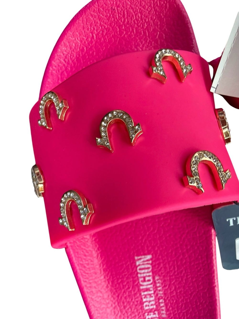 True Religion Bright Pink Girls' Slide Sandals size 13 - Picture 4 of 7